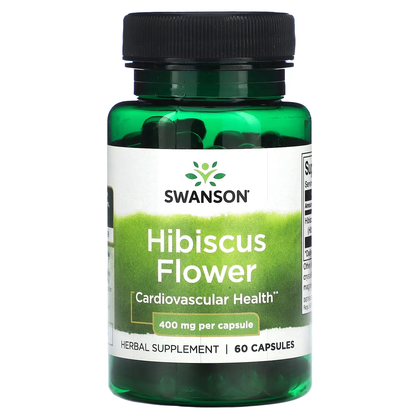Цветок гибискуса Swanson 400 мг пищевая добавка swanson кора магнолии полного спектра действия 400 мг 60 капсул