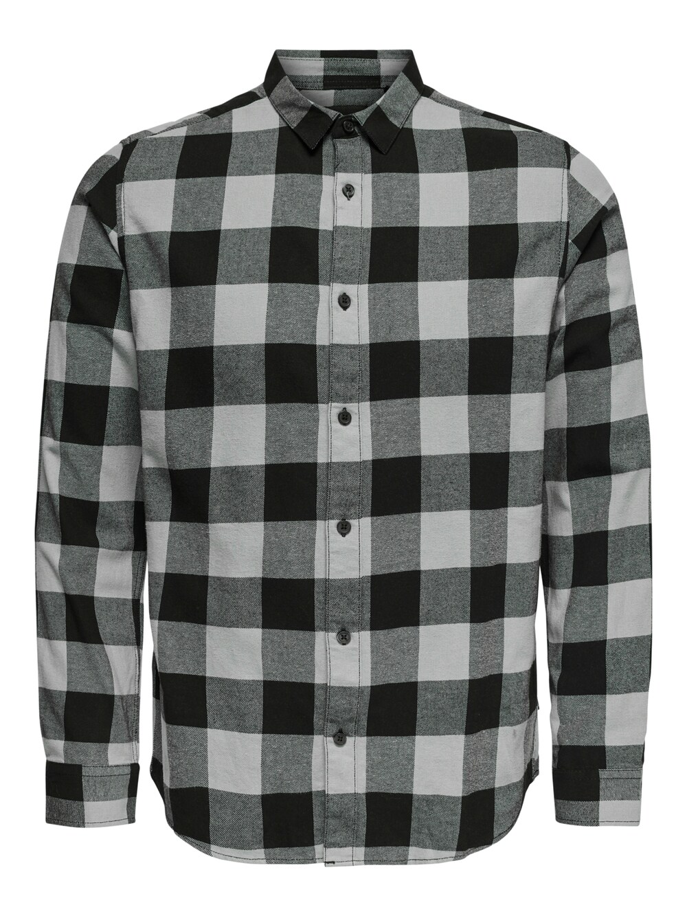 Рубашка узкого кроя на пуговицах Only & Sons Gudmund, светло-серый