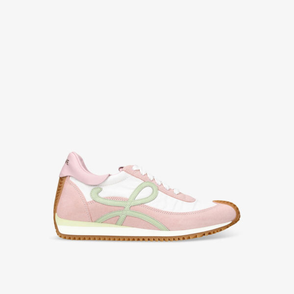 

Кроссовки flow runner из кожи и ракушек с монограммой Loewe, розовый