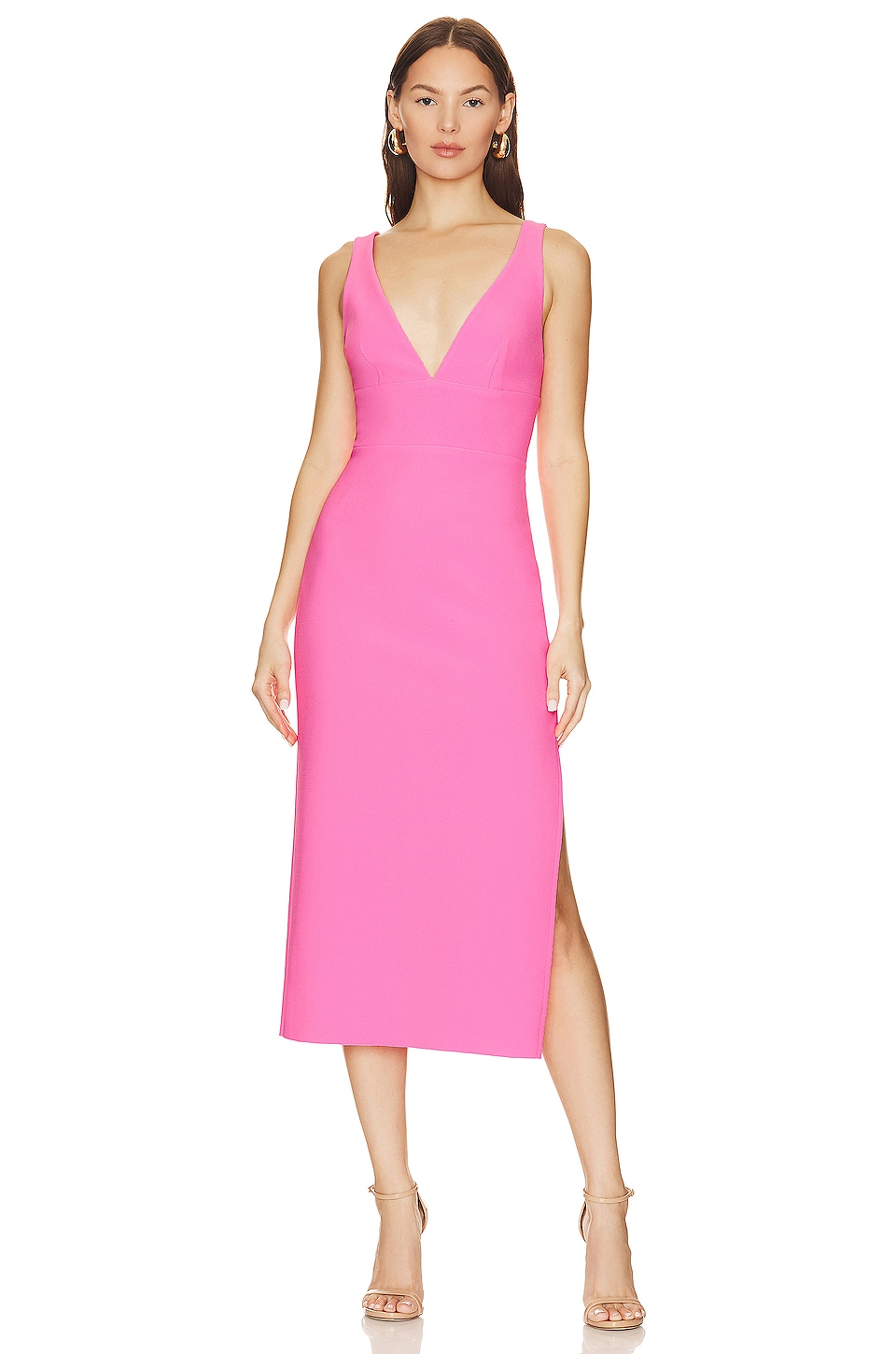 Платье Amanda Uprichard Nelly, цвет Shocking Pink цена и фото
