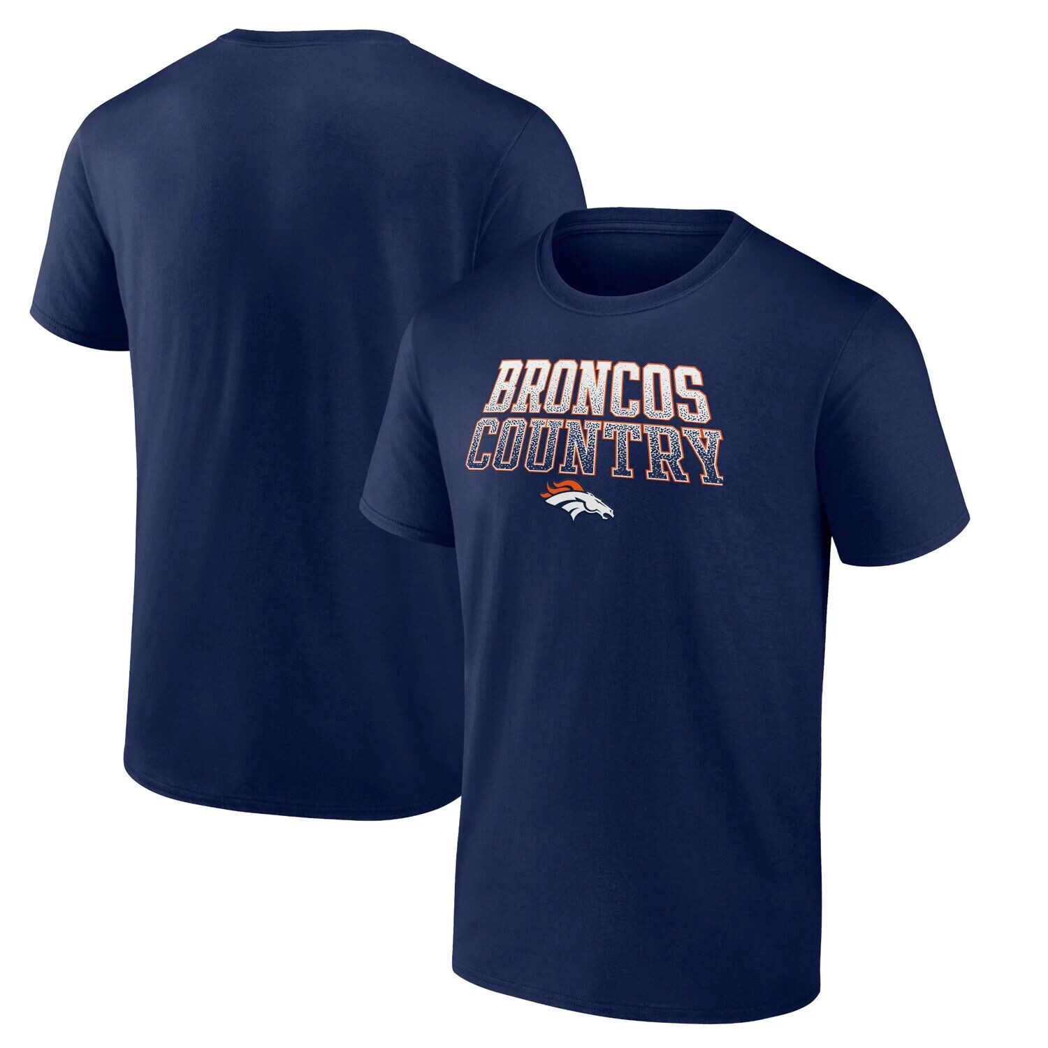 

Мужская темно-синяя футболка с логотипом Denver Broncos Big & Tall Broncos Country Statement Fanatics