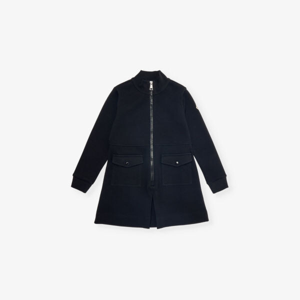 

Мини-Платье Brand-Patch с длинными рукавами из эластичной хлопковой смеси 4-14 лет Moncler, черный