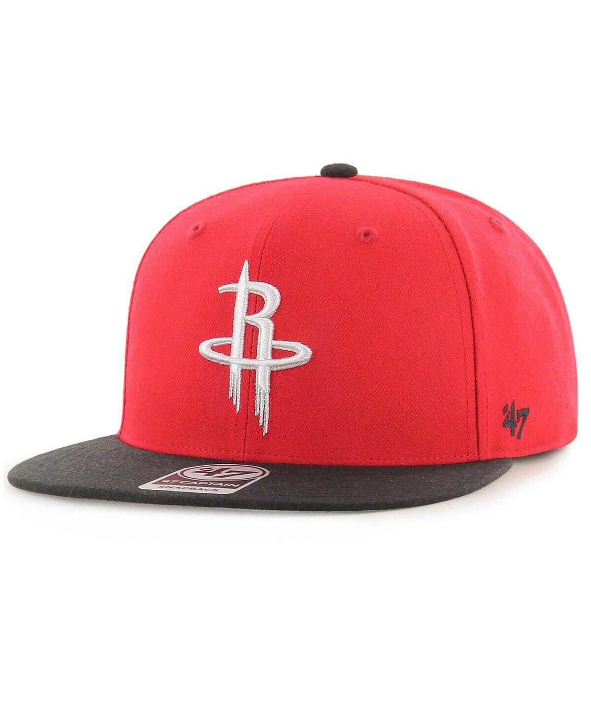 

Мужская красно-черная двухцветная кепка No Shot Captain Snapback Houston Rockets '47 Brand