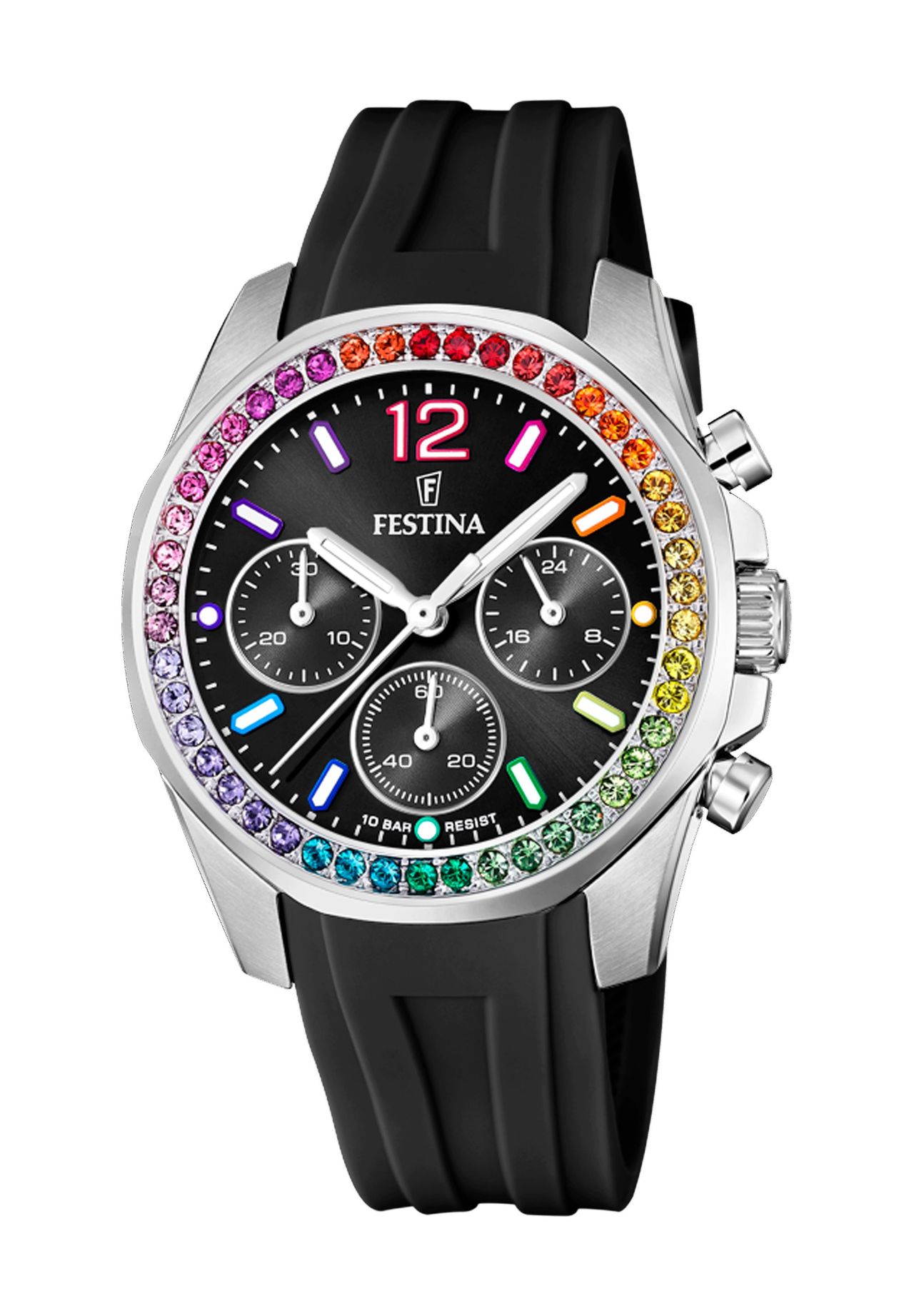 

Женский хронограф FESTINA, цвет Silber Schwarz