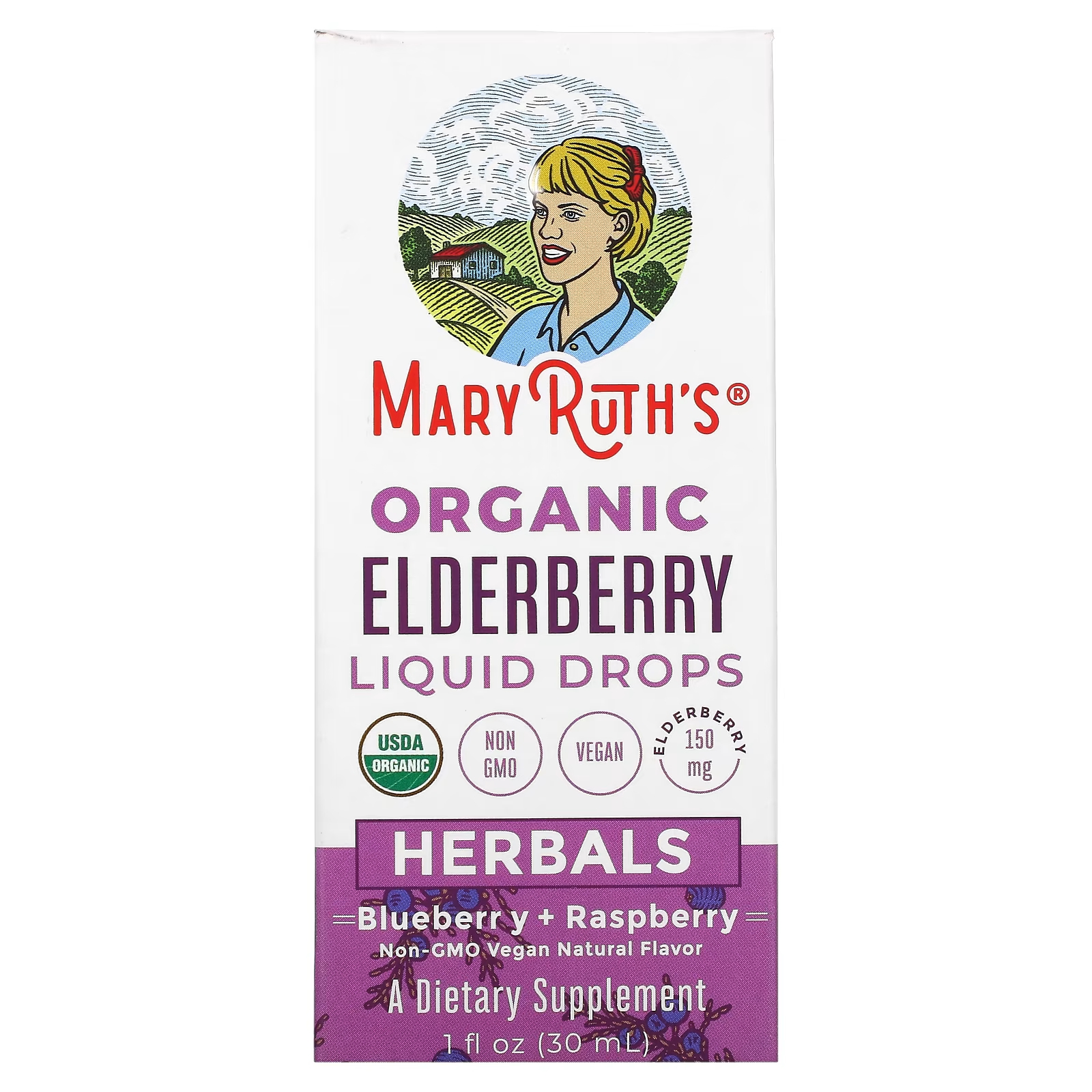 Органические жидкие капли из бузины MaryRuth's Herbals, 30 мл