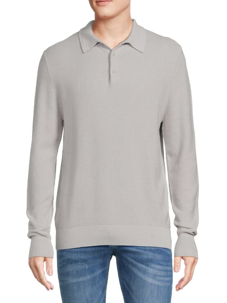 

Поло из кашемира с вафельным узором Onia, цвет Heather Grey