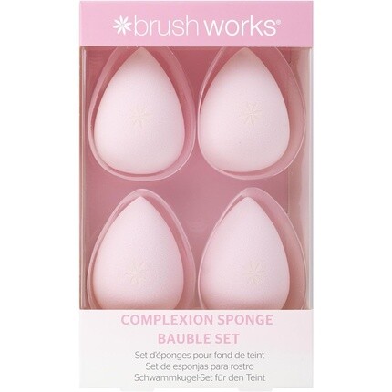 

Набор спонжей для лица Brushworks, 4 шт., Серый