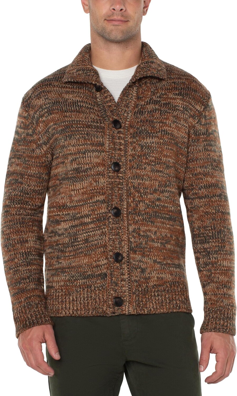 

Свитер Liverpool Los Angeles Button Cardigan Sweater, цвет Bottle Green/Rust Multi