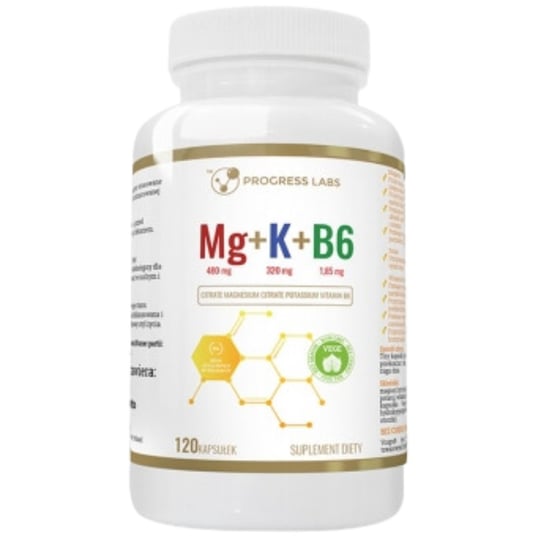 Mg + K + Vit B6, Витаминный комплекс, 120 капсул. Progress Labs wish mg zn vit b6 120 таблеток