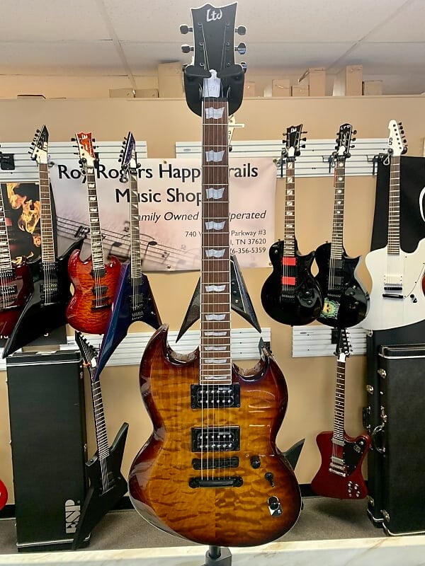 

Электрогитара ESP LTD VIPER 256 DARK BROWN SUNBURST