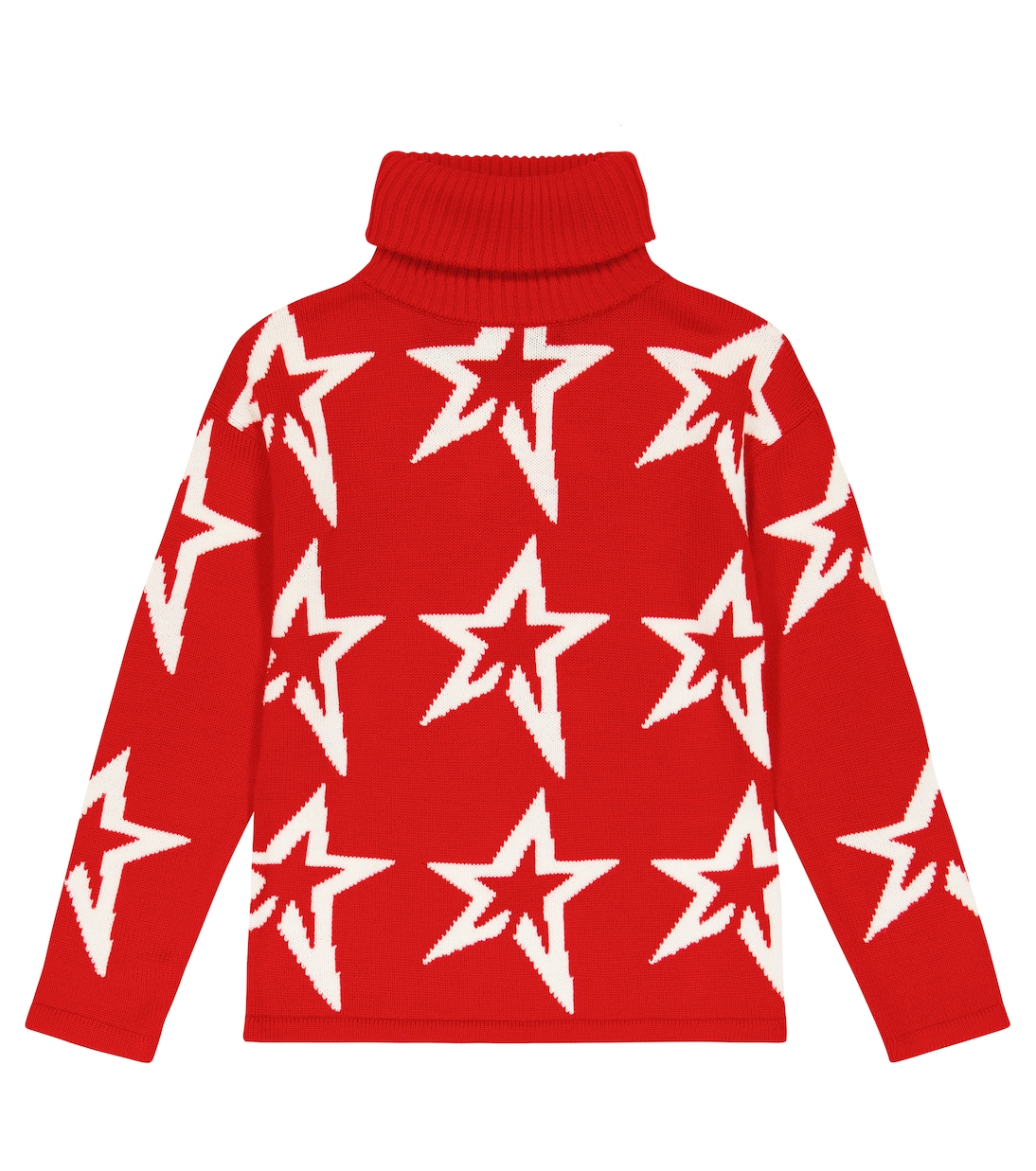 цена Шерстяной свитер с высоким воротником и звездной пылью Perfect Moment Kids, красный