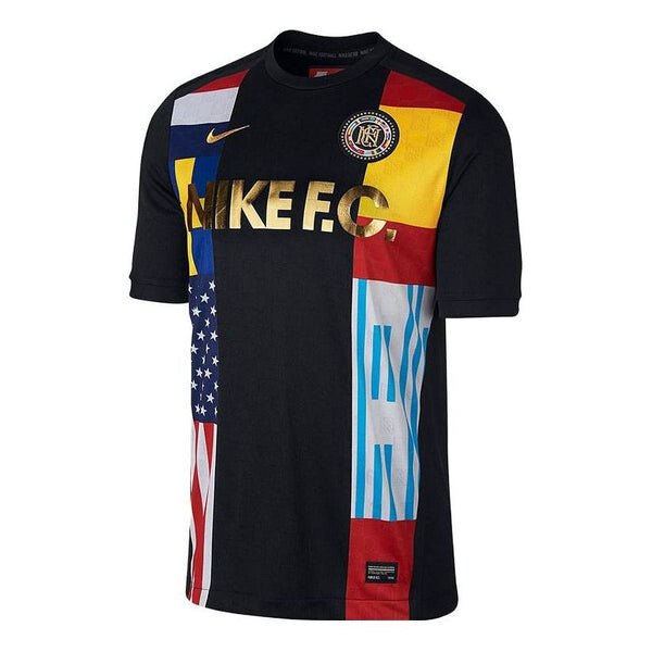 

Футболка Nike FC Flag T-Shirts 'Black', мультиколор