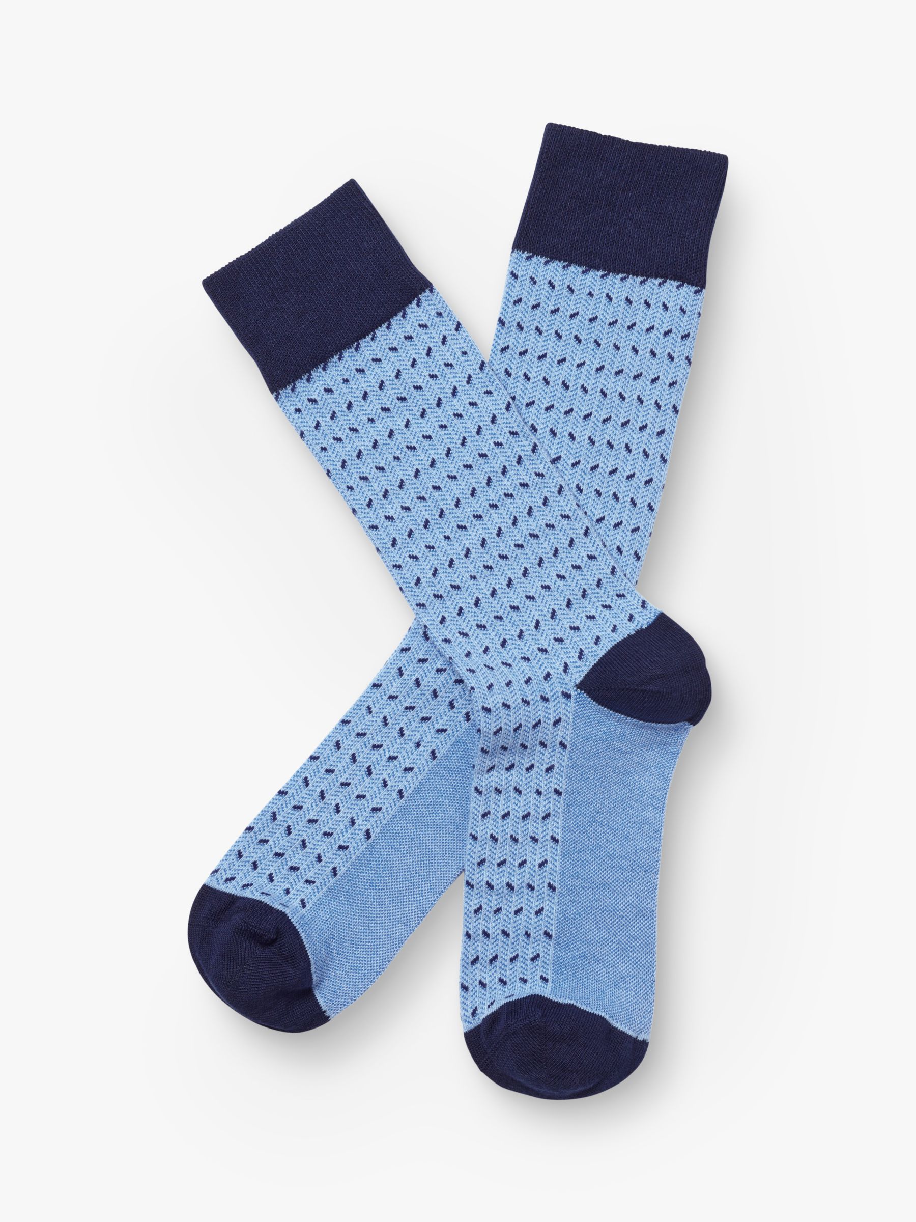 Носки с узором елочка Charles Tyrwhitt, василек синий носки fabian с узором елочка из смесового хлопка pantherella синий