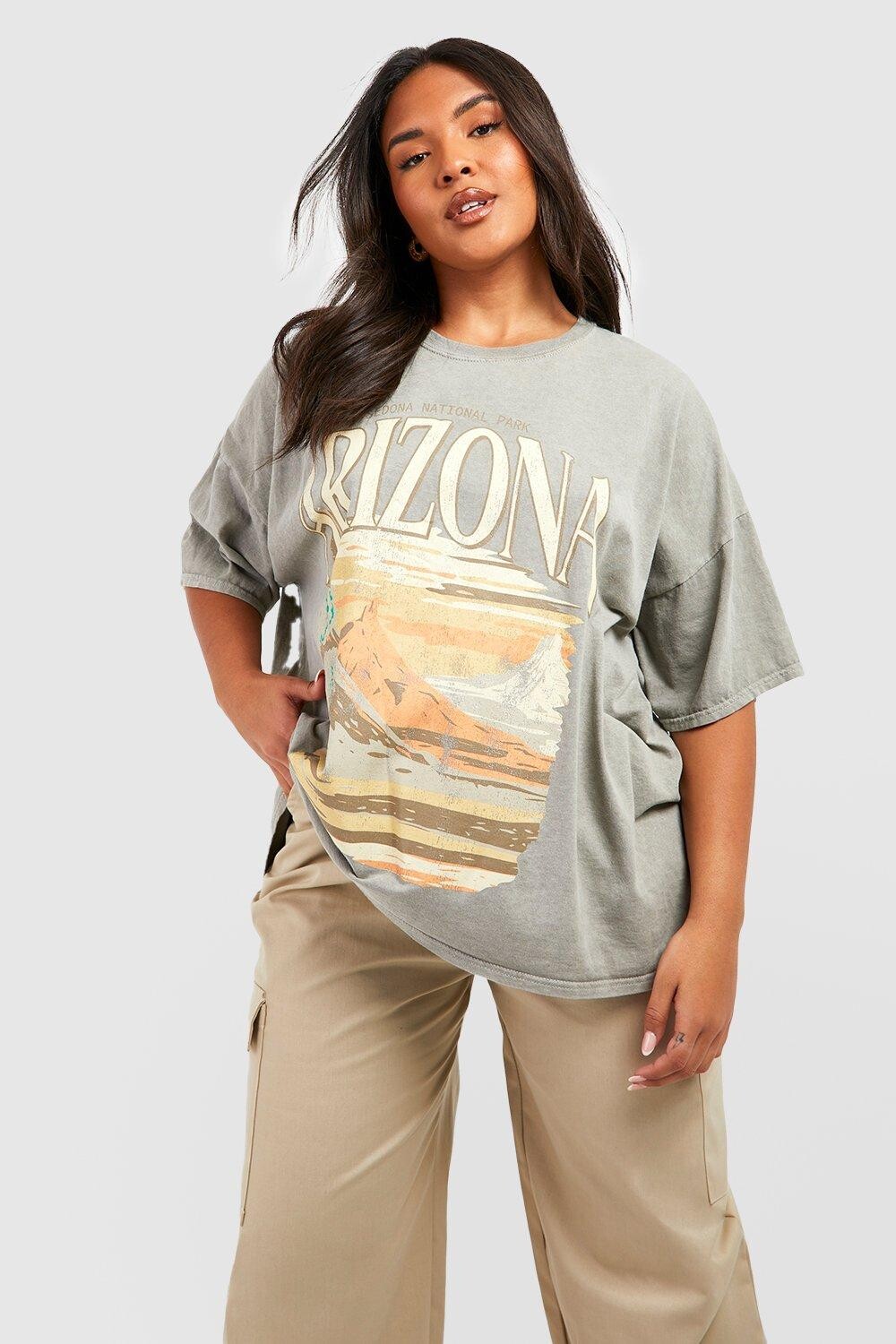 

Полная футболка оверсайз plus arizona Boohoo, серый