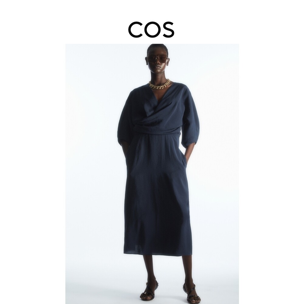

Платье Cos с запахом, темно-синий