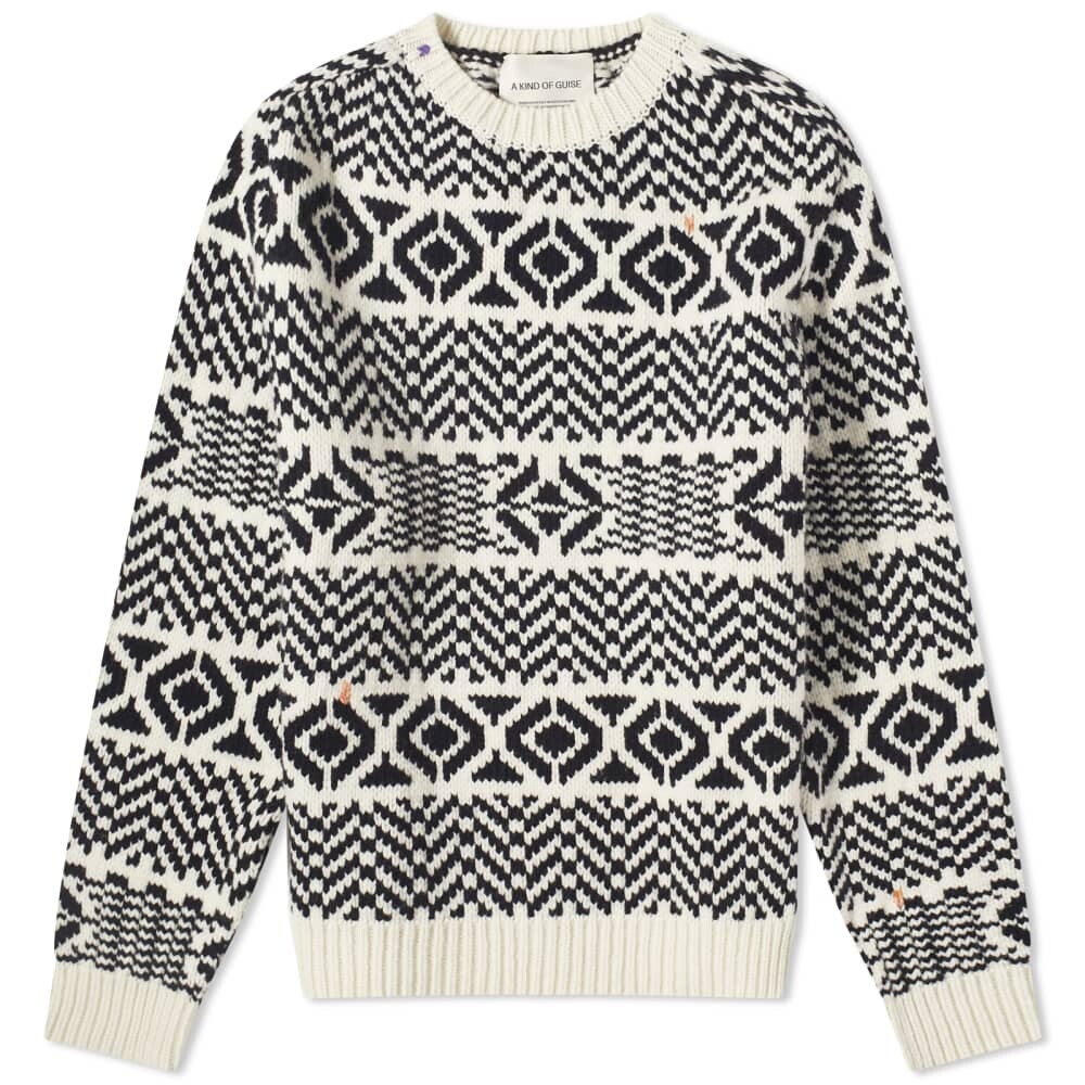 

Теплая кофта A Kind of Guise Kristjian Crew Knit, белый\черный