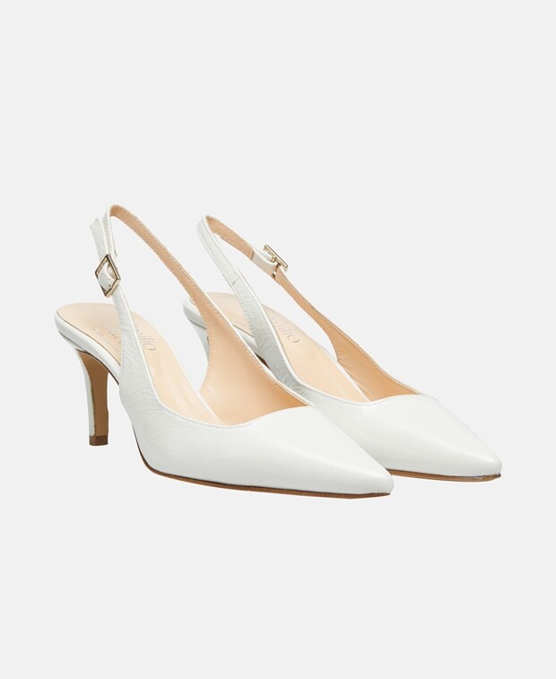 

Туфли-лодочки с пяткой на пятке Emilio Sarto, цвет Wool White