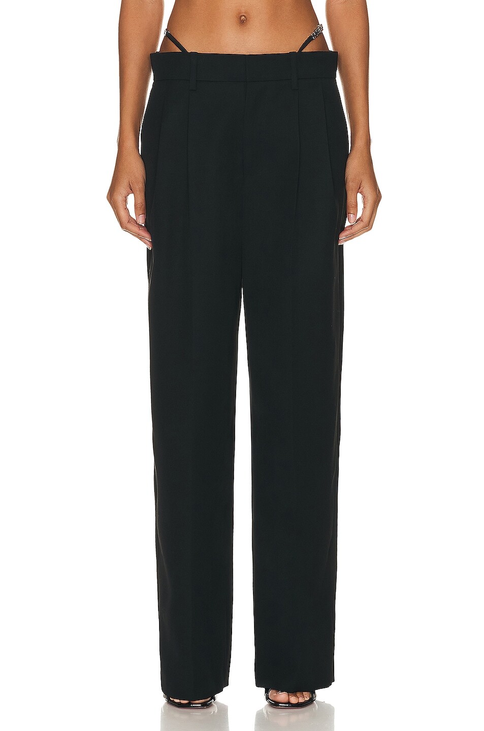 Брюки Alexander Wang Low Waisted G-String Trouser, черный