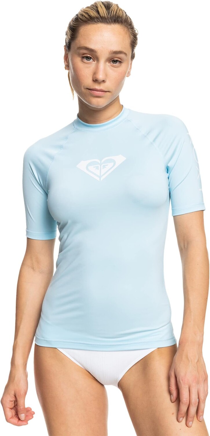 

Рашгард с короткими рукавами Whole Hearted Roxy, цвет Cool Blue