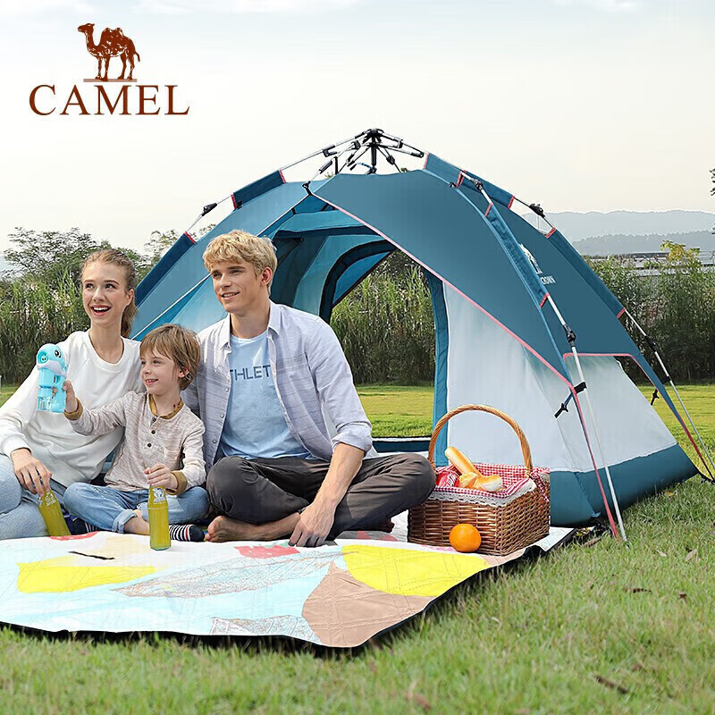 

Уличная гидравлическая палатка Camel, утолщенная двухслойная полностью автоматическая всплывающая палатка для пикника, непромокаемая и солнцезащитная палатка для кемпинга A111-1, цвет мокко