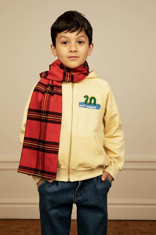 Детский хлопковый шарф Mini Rodini, красный цена и фото