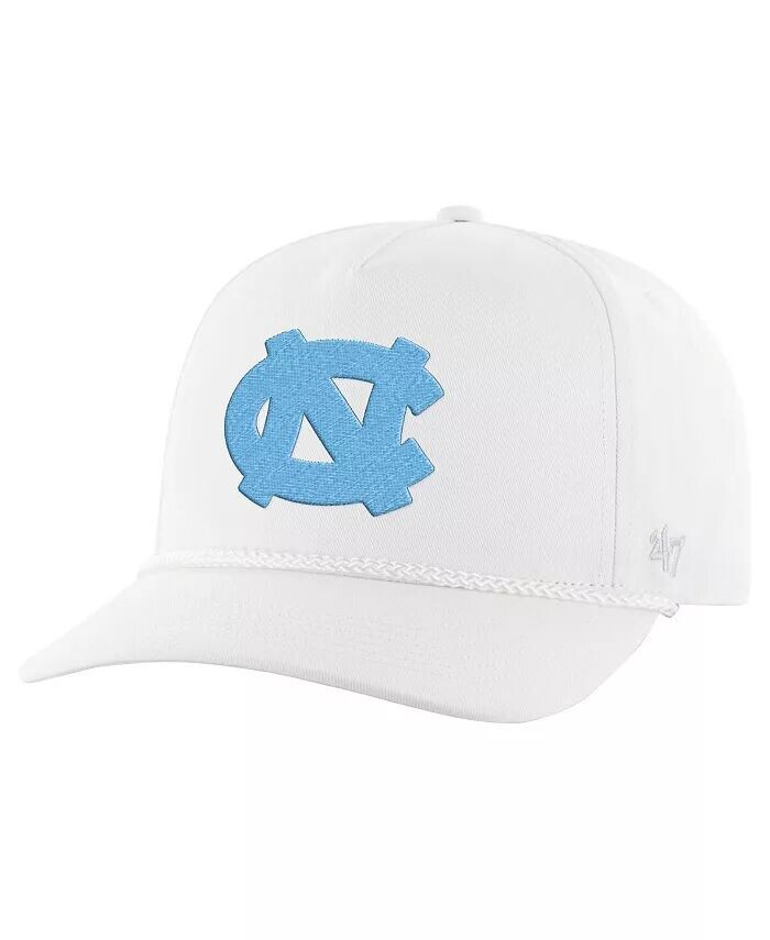 

Мужская белая регулируемая шляпа North Carolina Tar Heels с веревкой и сцепкой '47 Brand, белый