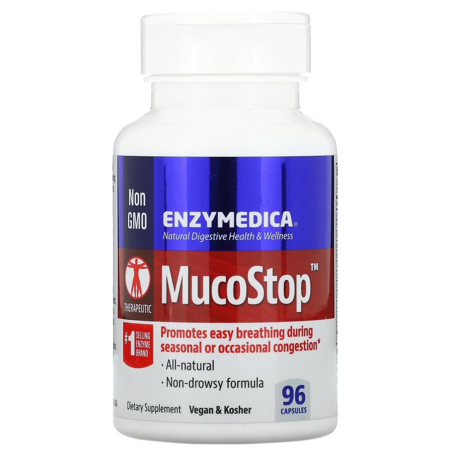 

MucoStop, 96 капсул, Enzymedica