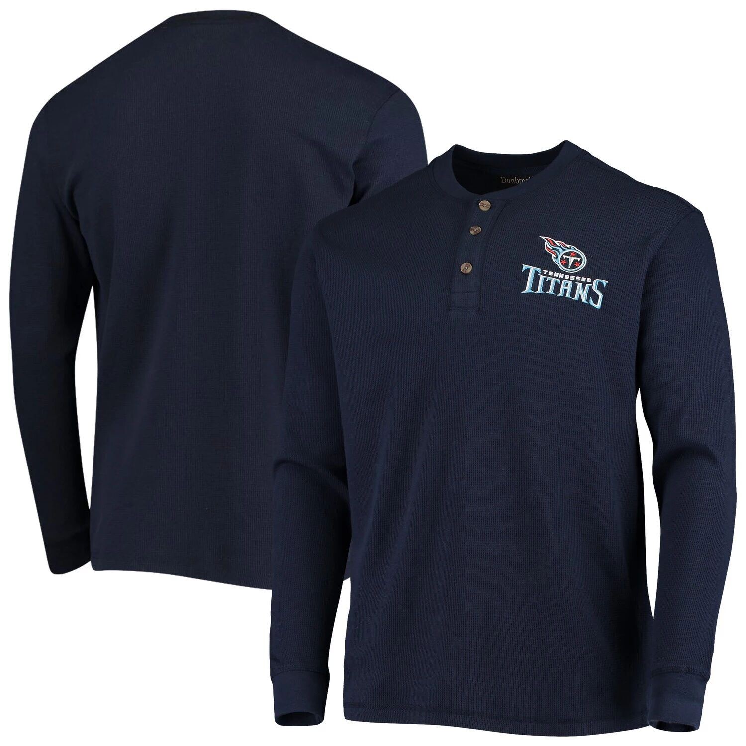 

Мужская темно-синяя футболка Tennessee Titans с логотипом Maverick Thermal Henley с длинным рукавом Dunbrooke, Синий