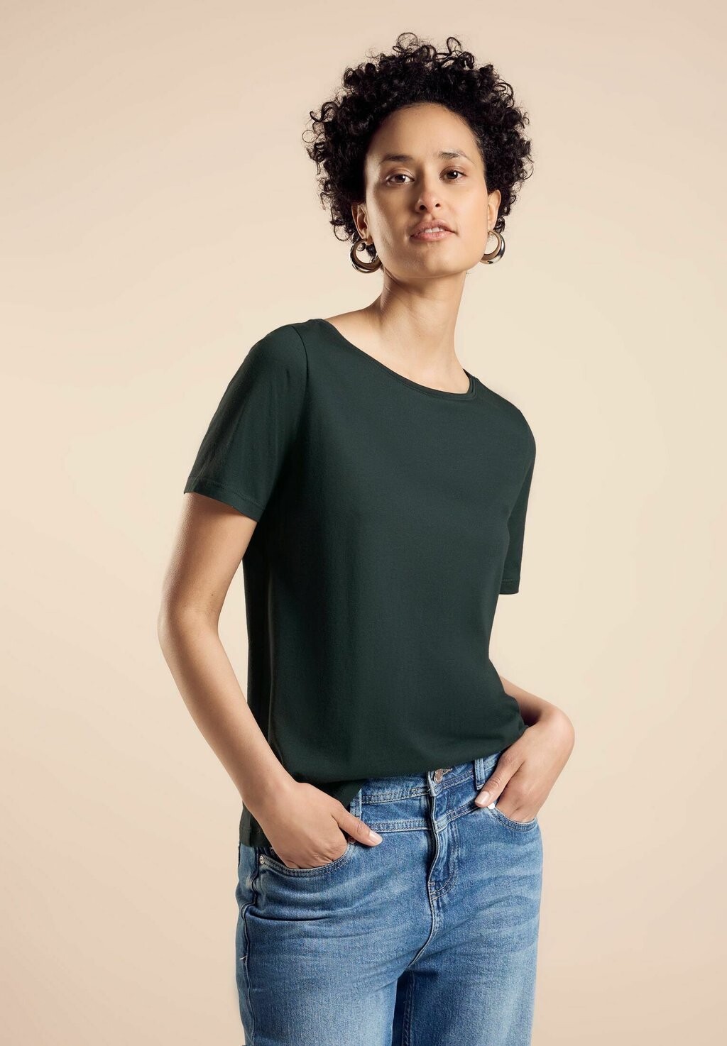 

Базовая футболка Street One, цвет Mottled Green