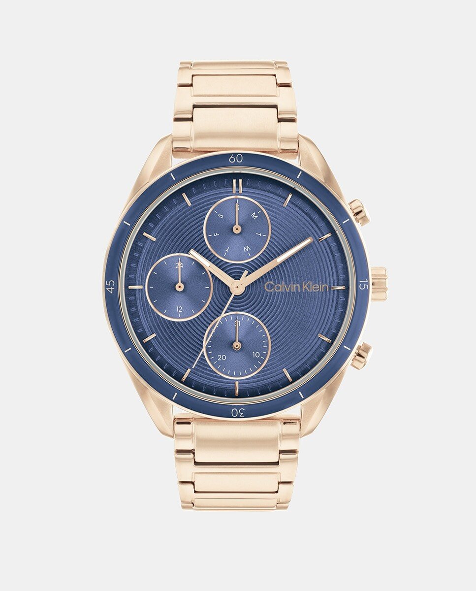 

Часы Момент 25200172 многофункциональные стальные женские Calvin Klein, серебро