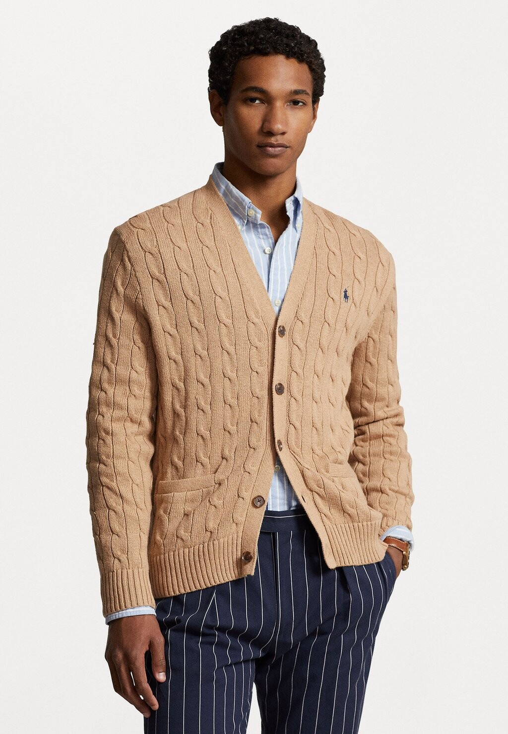 

Кардиган Long Sleeve Polo Ralph Lauren, цвет camel melange