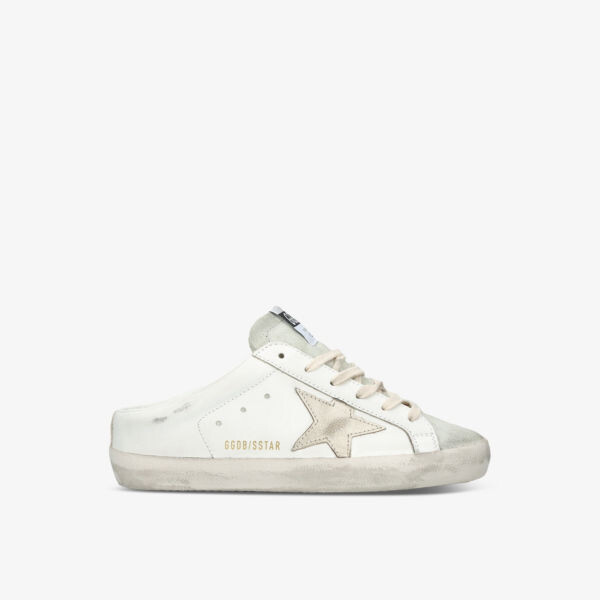 

Кроссовки-Слипоны из кожи с логотипом Super star sabot 11702 Golden Goose, белый