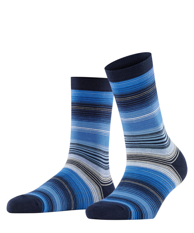 Носки в полоску Burlington, синий асимметричные носки в полоску