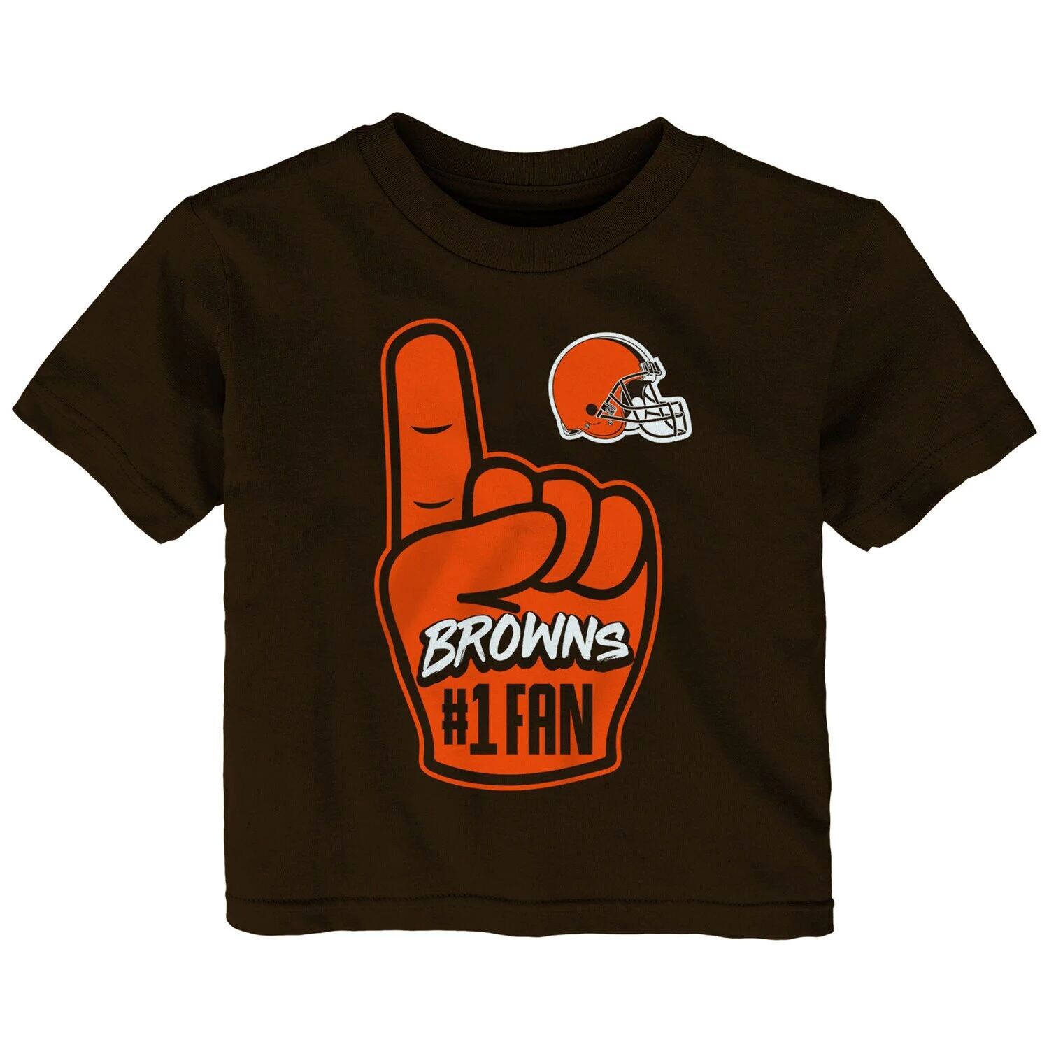 

Младенческая коричневая футболка Cleveland Browns Hand-Off Outerstuff
