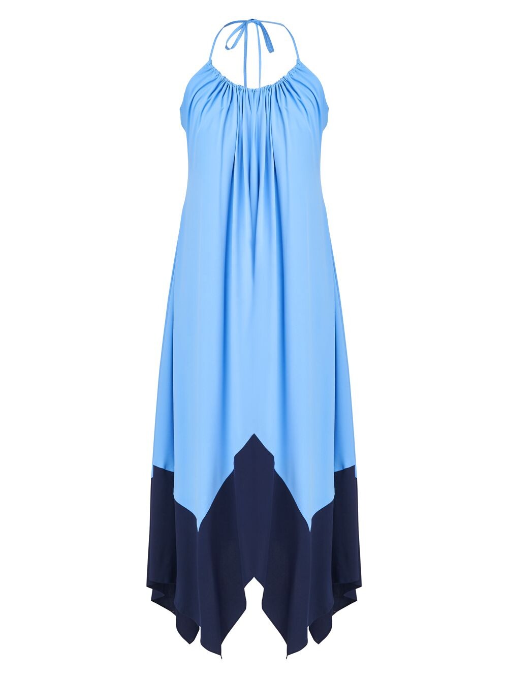 

Платье Karley с платком и лямкой на шее Halston, синий