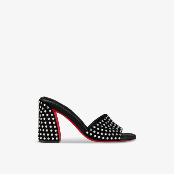 

Кожаные мюли jane 85 с кристаллами Christian Louboutin, черный