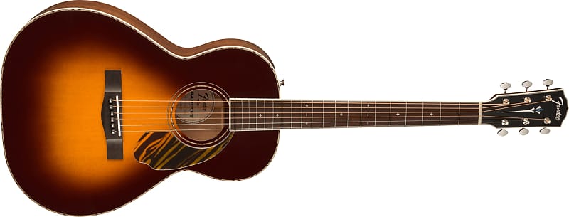 Акустическая гитара Fender Paramount PS-220E Acoustic Electric Guitar, Sunburst Parlor with Case