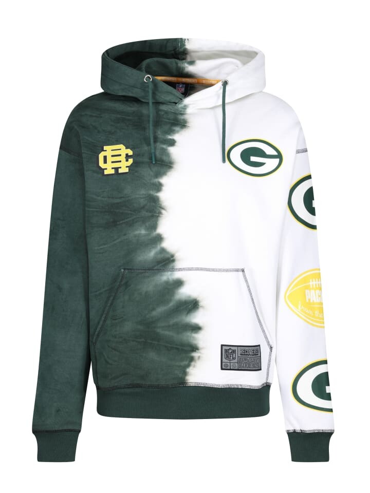 

Худи Recovered NFL Packers Ink Dye Effect On, зеленый