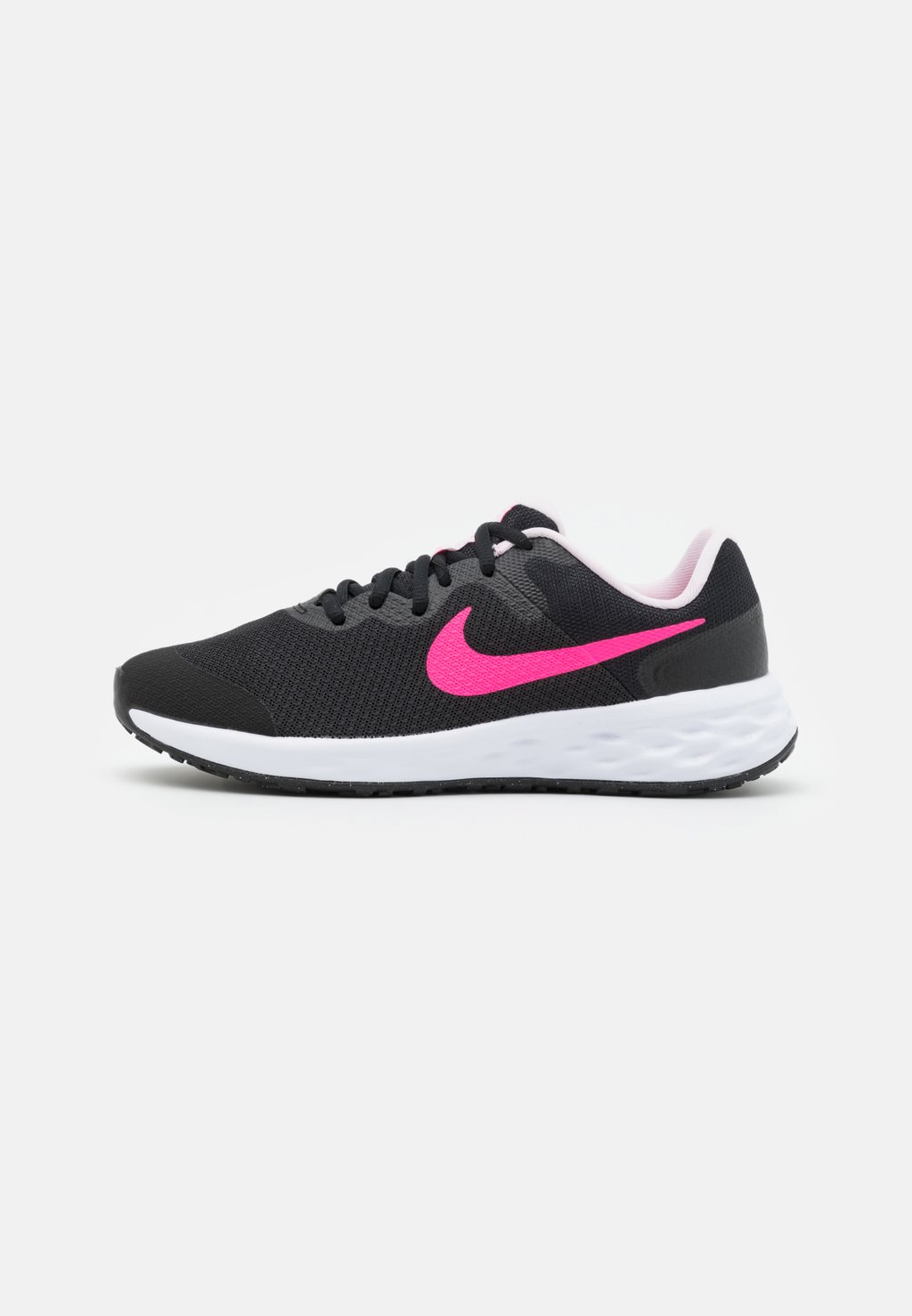gravity black pink кроссовки нейтрального цвета Nike Revolution 6 (Gs) Nike, цвет black/hyper pink/pink foam