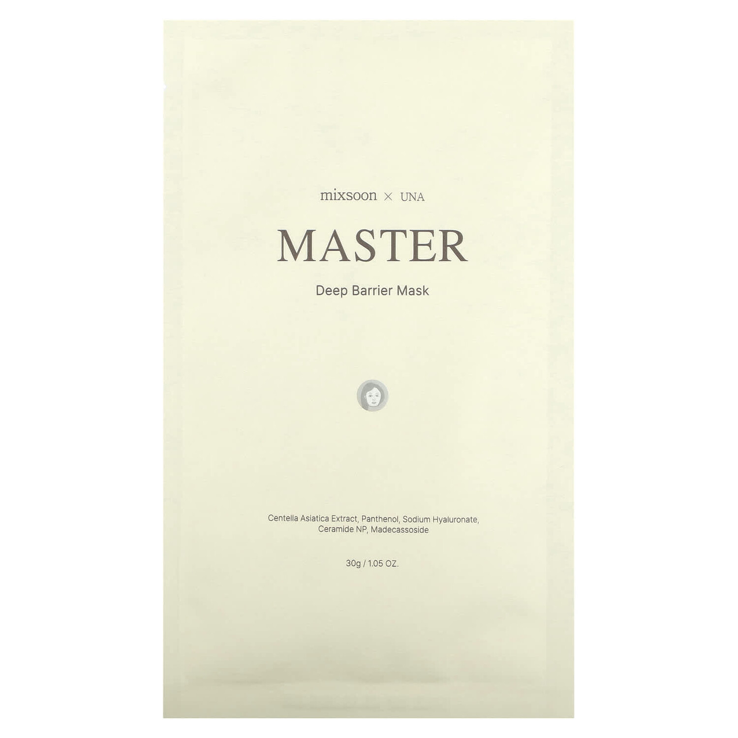 

Master, маска для лица с глубоким барьером, 5 листовых масок, 30 г (1,05 унции), Mixsoon