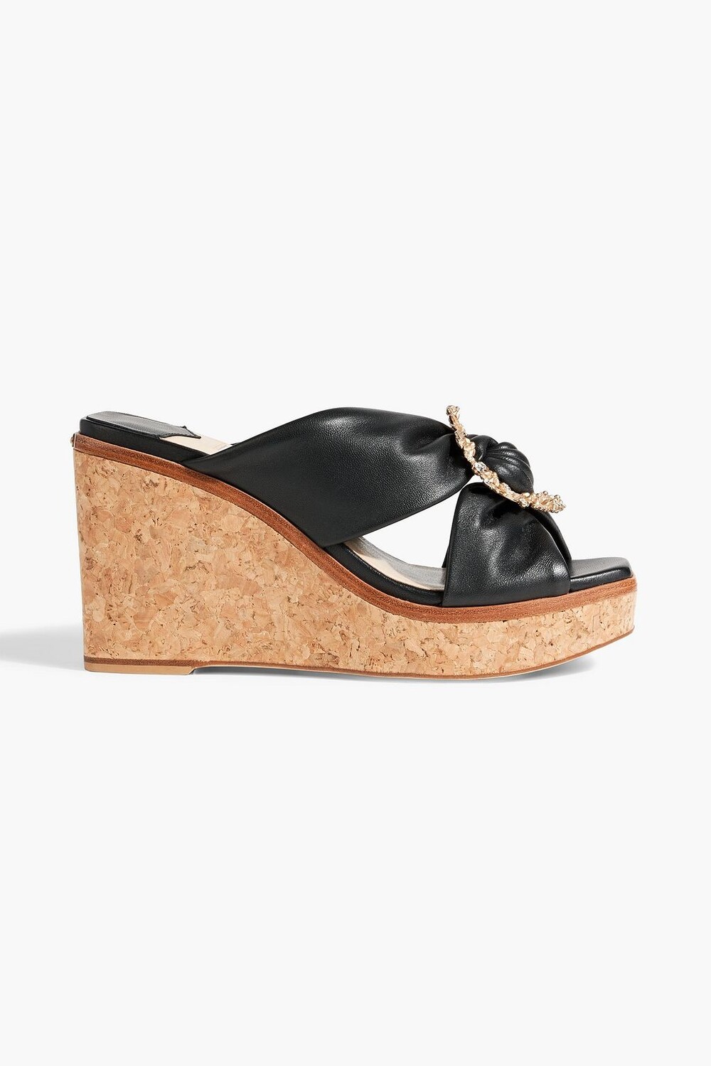 

Кожаные мюли Nevara 90 на танкетке с украшением JIMMY CHOO, черный