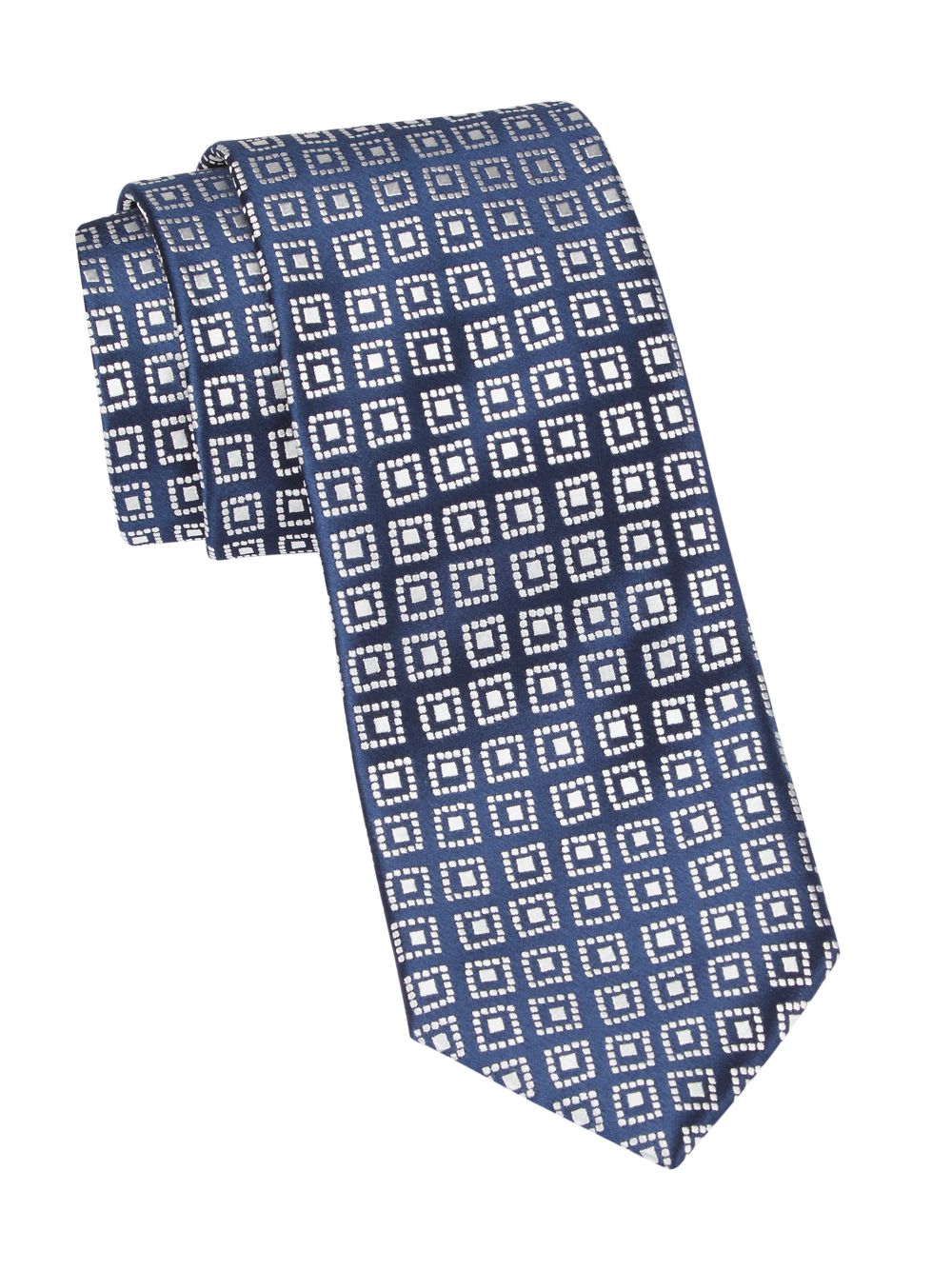 Шелковый плетеный галстук Geobean Charvet, синий классический шелковый галстук charvet синий