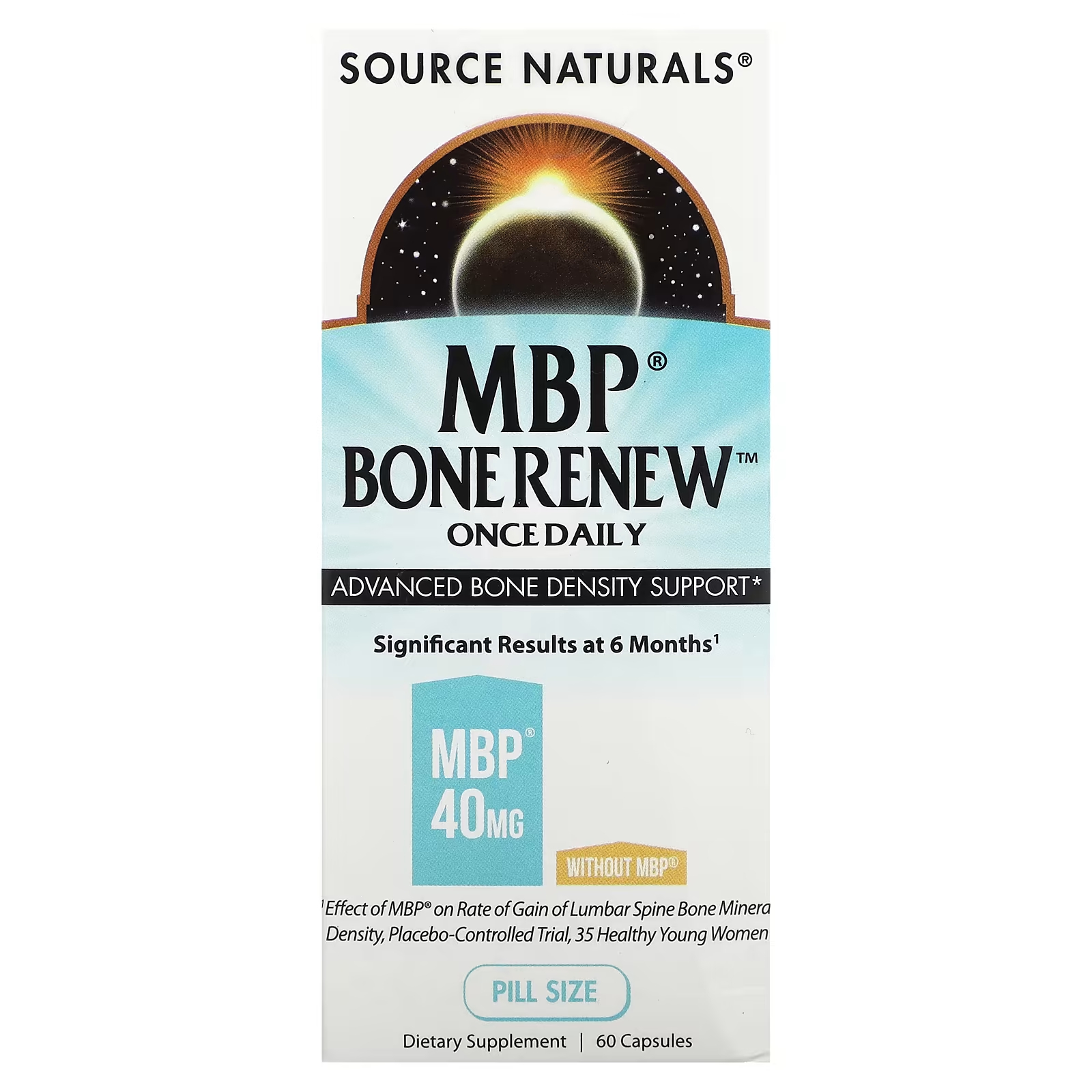 Пищевая добавка Source Naturals восстановление костей, 60 капсул пищевая добавка source naturals mbp bone renew 120 капсул