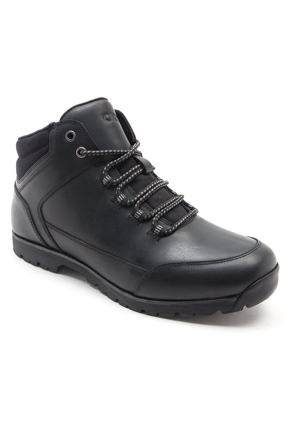 цена Повседневные кожаные ботинки средней высоты на шнуровке Drake Thomas Crick, черный
