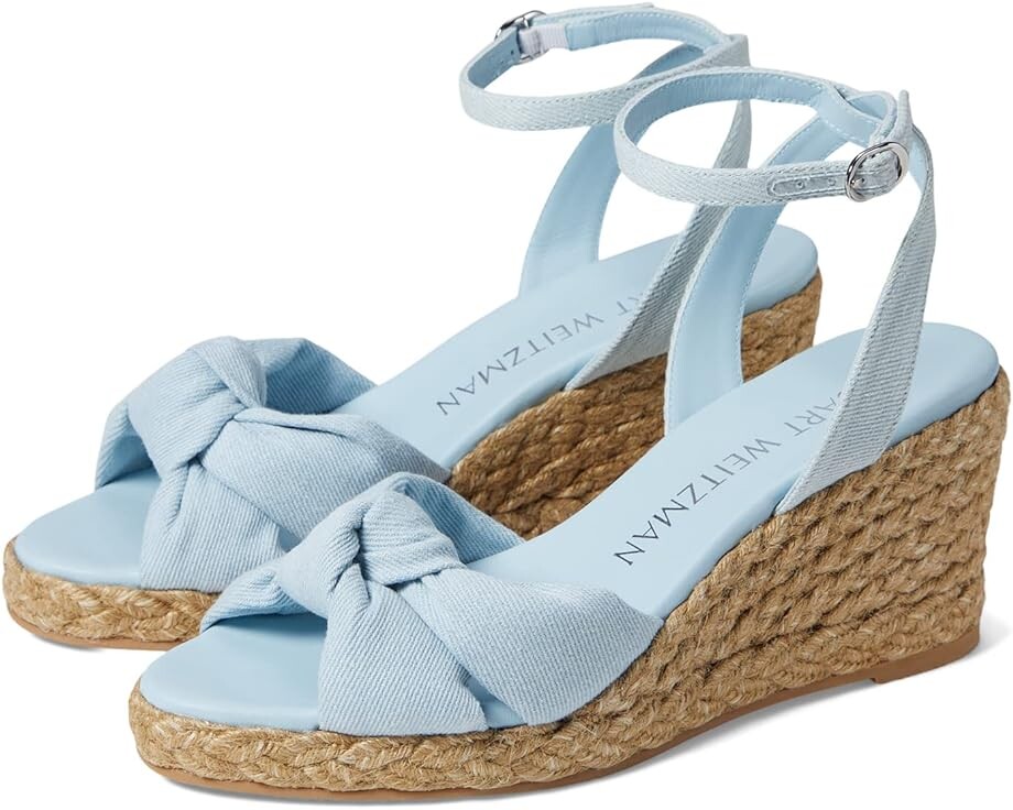 

Туфли Stuart Weitzman Playa Espadrille Knot Wedge, цвет Light/Natural