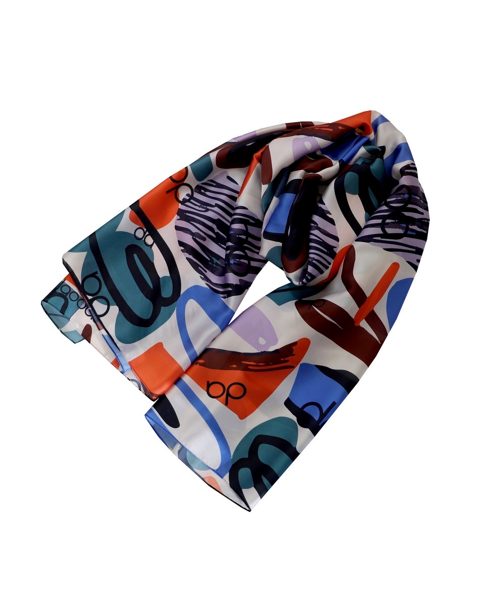 Разноцветный женский шарф прямоугольной формы Gina Don Algodón, мультиколор женский шарф с разноцветным принтом don algodón мультиколор