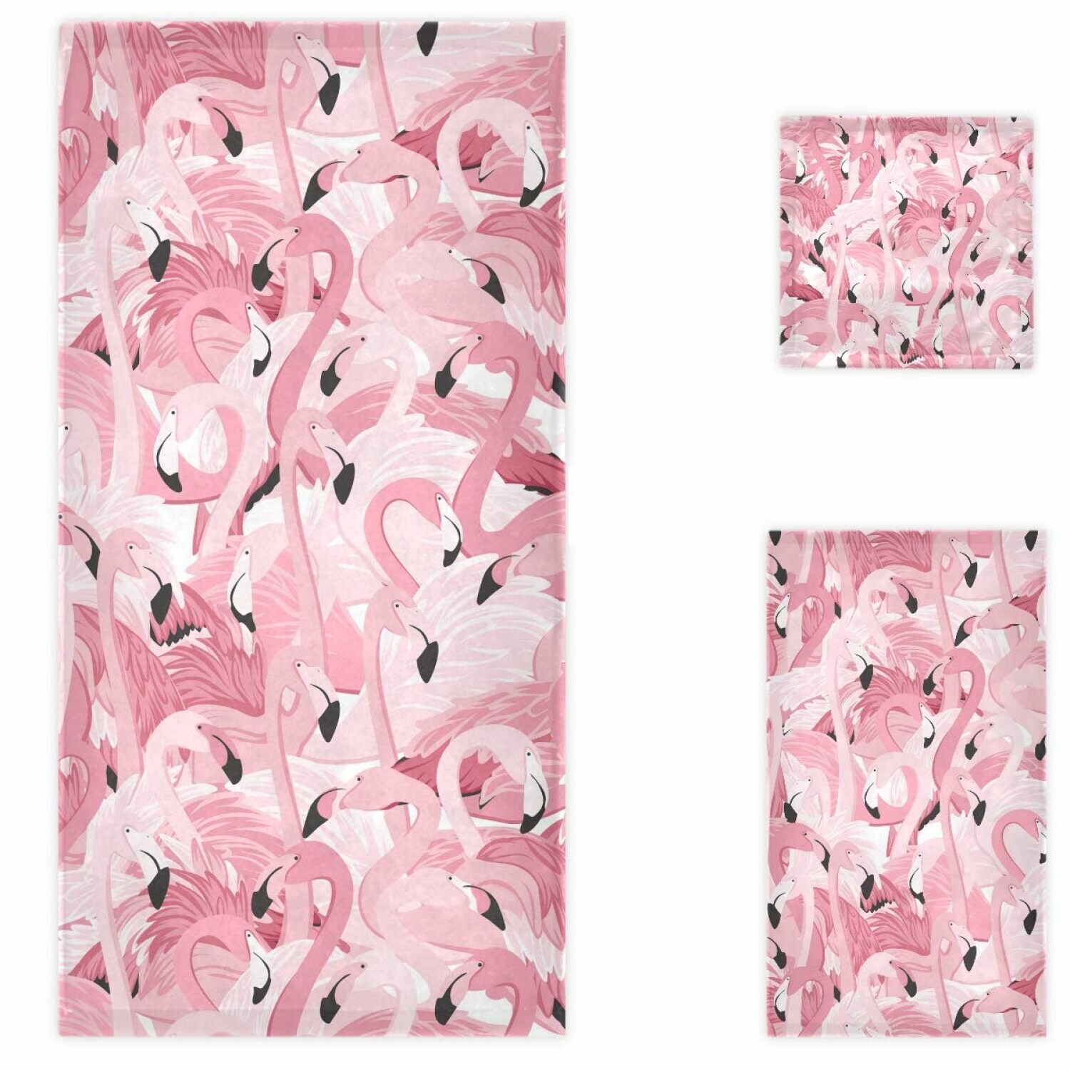 

Tropical Flamingo Bliss: роскошный набор полотенец из трех предметов для ванной, отеля, тренажерного зала, спа и кухни XianTao
