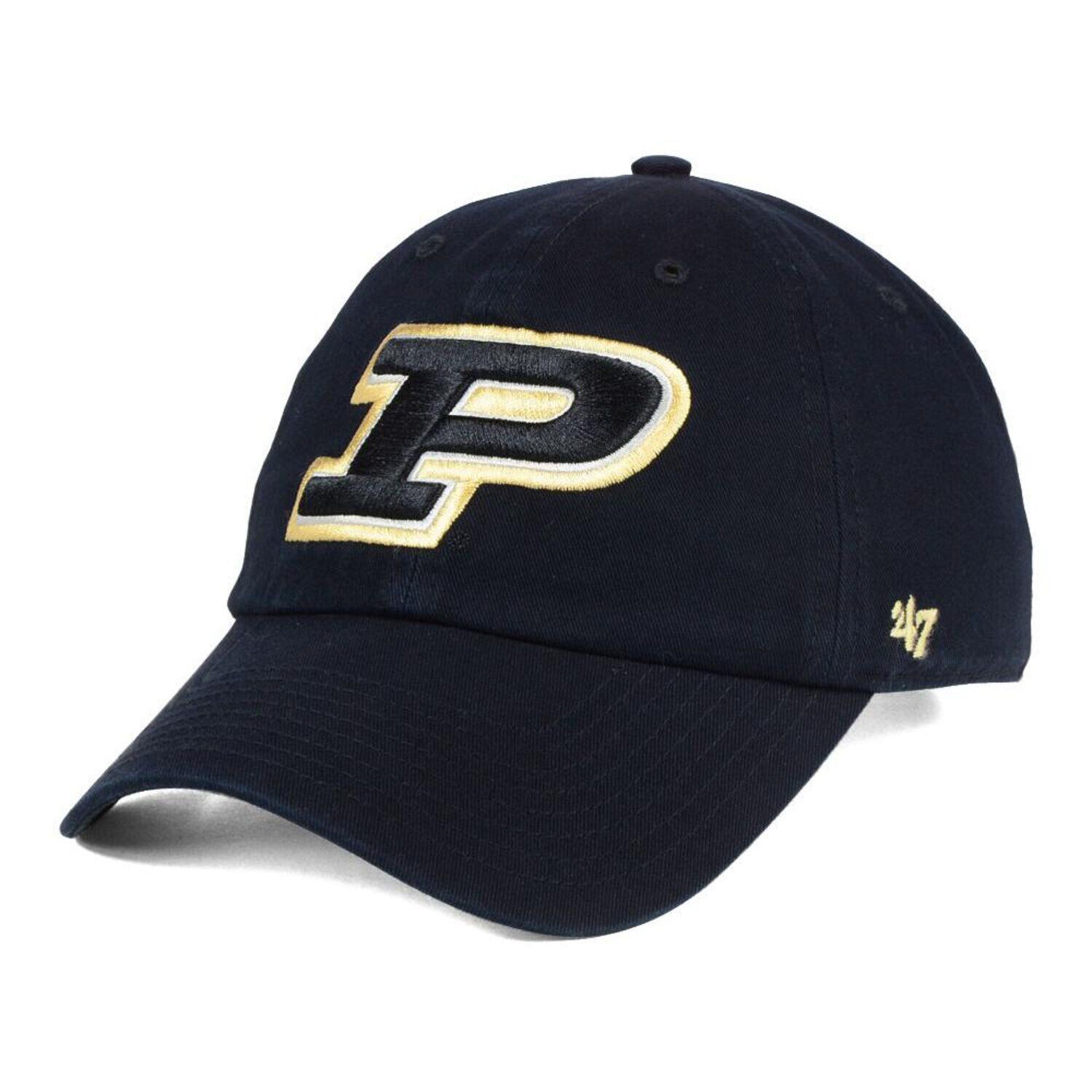 

Регулируемая шапка Purdue Boilermakers '47 Clean Up - черная