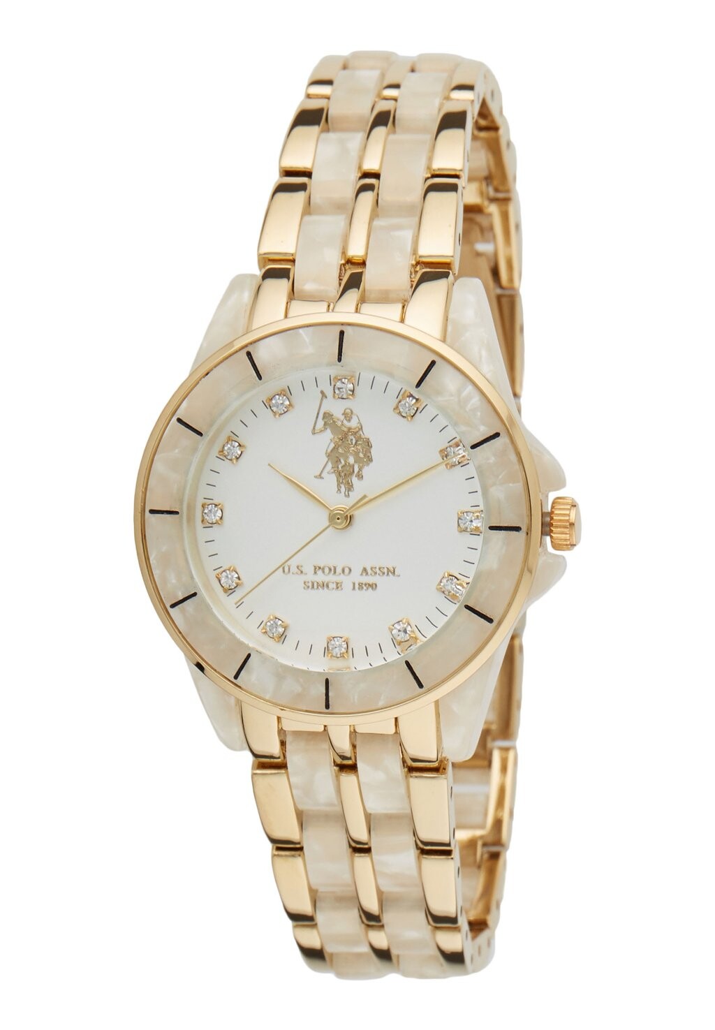 

Часы Isabel U.S. Polo Assn., цвет yellow gold white