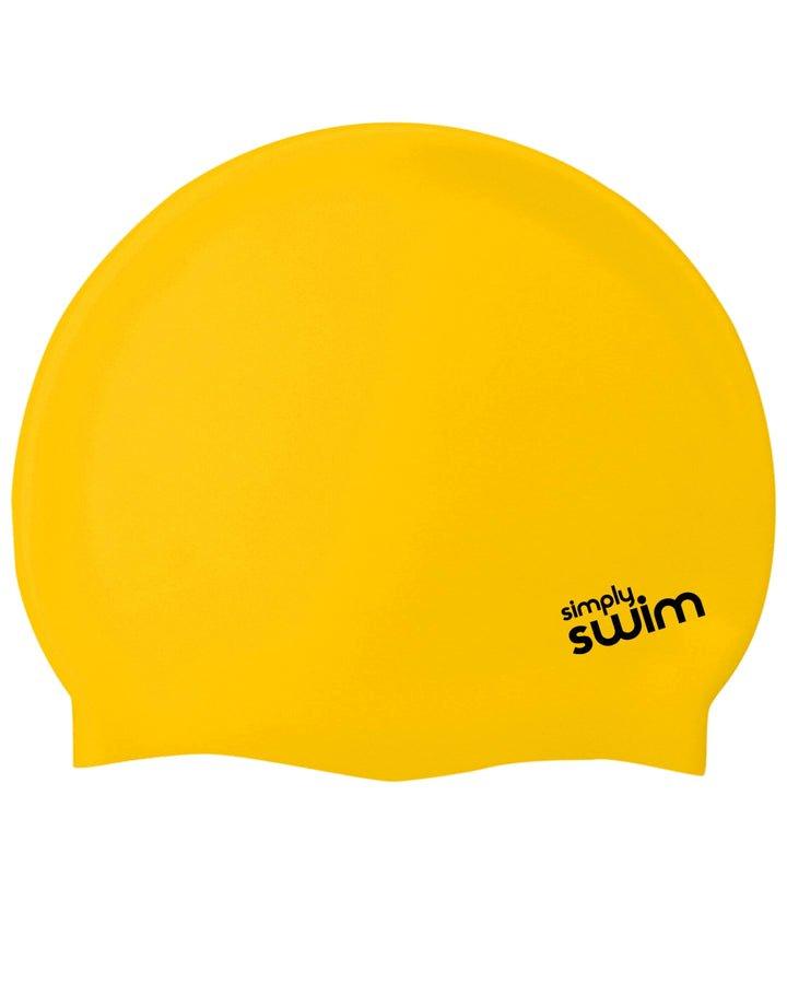 Силиконовая шапочка для плавания - однотонные цвета Simply Swim, желтый шапочки для плавания женская шапочка для плавания с короткими волосами детская шапочка для плавания эластичная шапочка для плавания шап